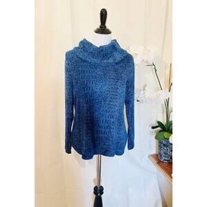 Women's Long Sleeve Cowl Neck Eyelash Top
